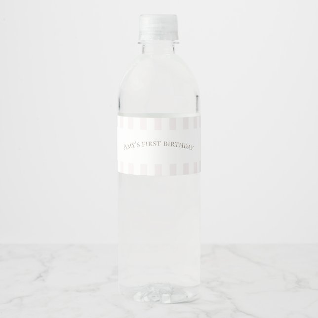 Étiquette Pour Bouteilles D'eau Étiquette de bouteille d'eau d'oie rose (Devant)
