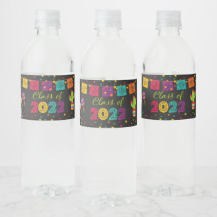 Étiquette Pour Bouteilles D'eau Étiquette de bouteille d'eau Fiesta Graduation