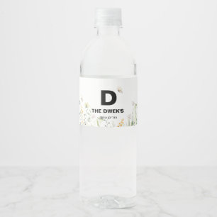Étiquette Pour Bouteilles D'eau Étiquette de bouteille d'eau florale