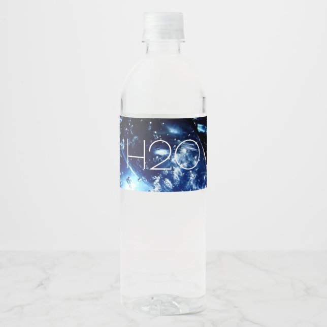 Étiquette Pour Bouteilles D'eau étiquette de bouteille d'eau h20 (Devant)