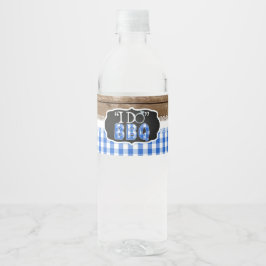 Étiquette Pour Bouteilles D'eau Étiquette de bouteille d'eau I Do BBQ - Bleu