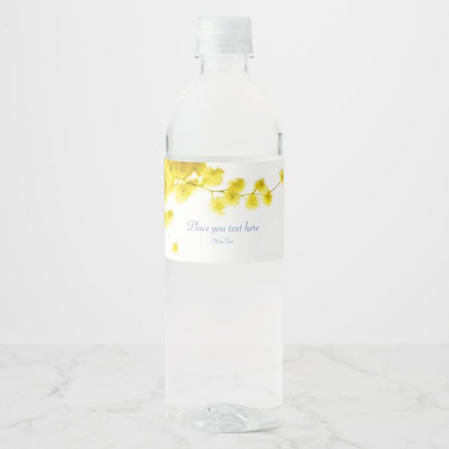Étiquette Pour Bouteilles D'eau Étiquette de bouteille d'eau Mimosa (Devant)