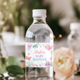 Étiquette Pour Bouteilles D'eau Étiquette de bouteille d'eau pour Baby Shower Océa