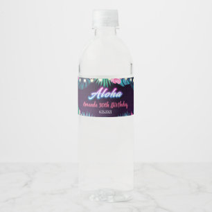 Étiquette Pour Bouteilles D'eau Étiquette de la bouteille d'eau d'anniversaire Neo