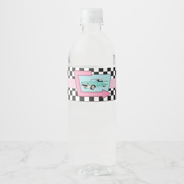 Étiquette Pour Bouteilles D'eau Étiquette de la bouteille d'eau de fête d'annivers (Devant)