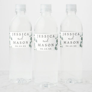 Étiquette Pour Bouteilles D'eau Eucalyptus Greenery Wedding Water bottle Labels