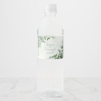Étiquette Pour Bouteilles D'eau Eucalyptus Wedding Water Bottle Label 1001A