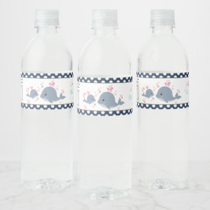 Étiquette Pour Bouteilles D'eau Faveur de fête pour bébé fille Maman et bébé balei