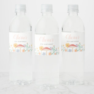 Étiquette Pour Bouteilles D'eau Fée Floral Fille fête d'anniversaire