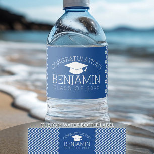 Étiquette Pour Bouteilles D'eau Félicitations Graduate Graduate Graduate PEUT MODI