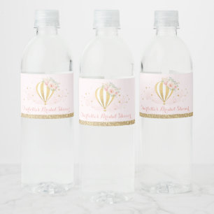 Étiquette Pour Bouteilles D'eau Féminin rougissent les faveurs chaudes florales d