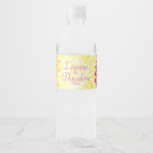 Étiquette Pour Bouteilles D'eau FEMMES Jaunes et Roses brillantes