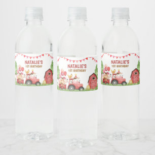 Étiquette Pour Bouteilles D'eau Ferme, Animaux de Grange, Basse-cour, Ranch