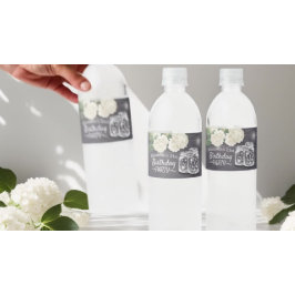 Étiquette Pour Bouteilles D'eau Fête Anniversaire Mason Jars String Fleurs