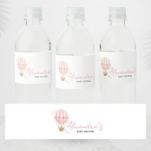 Étiquette Pour Bouteilles D'eau Fête bébé ours rose bohème
