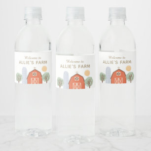 Étiquette Pour Bouteilles D'eau Fête d'anniversaire agricole