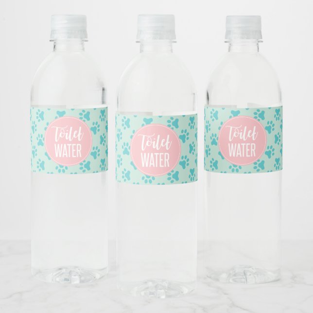 Étiquette Pour Bouteilles D'eau fête d'anniversaire chiot toilette bouteille d'eau (Bouteilles)
