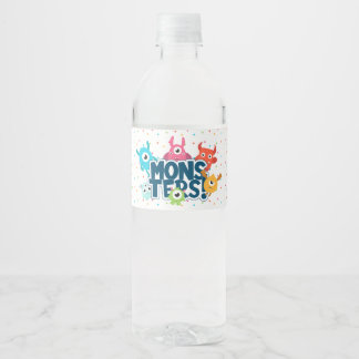 Étiquette Pour Bouteilles D'eau Fête d'anniversaire de Monster