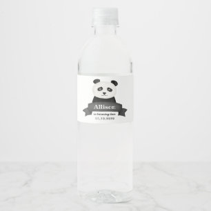 Étiquette Pour Bouteilles D'eau Fête d'anniversaire de panda