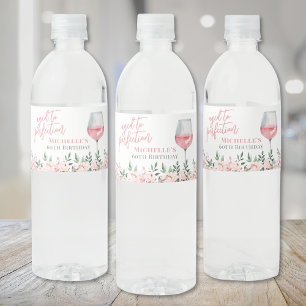 Étiquette Pour Bouteilles D'eau Fête d'anniversaire Florale au Vin