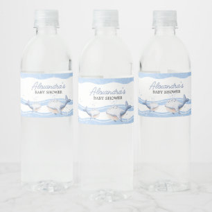 Étiquette Pour Bouteilles D'eau Fête de Bébé Baleine C'est un Garçon 