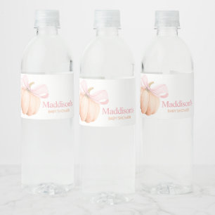 Étiquette Pour Bouteilles D'eau Fête de bébé Citrouille Petite Orange