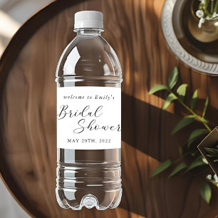 Étiquette Pour Bouteilles D'eau Fête de mariage champêtre avec fleurs sauvages et 