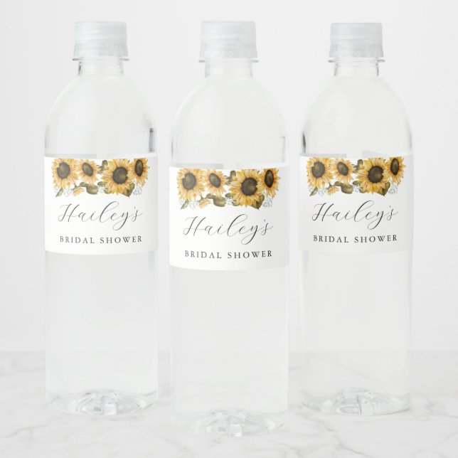 Étiquette Pour Bouteilles D'eau Fête de mariage champêtre florale (Bouteilles)