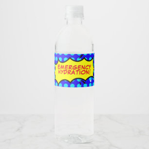 Étiquette Pour Bouteilles D'eau Fête de super-héros Hydratation D'URGENCE