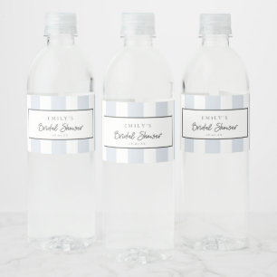 Étiquette Pour Bouteilles D'eau Fête des mariées Bleu Blancs