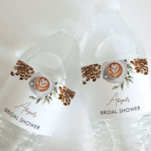 Étiquette Pour Bouteilles D'eau Fête des mariées café - Étiquette bouteille d'eau