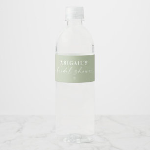 Étiquette Pour Bouteilles D'eau Fête des mariées de script minimaliste