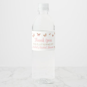 Étiquette Pour Bouteilles D'eau Fête des mariées papillon rose Favoriser