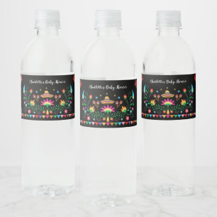 Étiquette Pour Bouteilles D'eau Fête Vibrante Baby shower Mexicaine Anniversaire