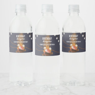 Étiquette Pour Bouteilles D'eau Feu de camp et Camping extérieur Feu de camp fête