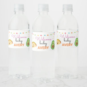 Étiquette Pour Bouteilles D'eau Fiesta Mexicaine Taco Bout'A Baby Party