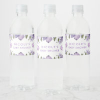 Fleur sauvage d'aquarelle aux papillons violets