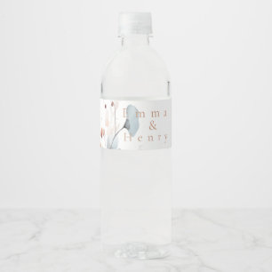 Étiquette Pour Bouteilles D'eau Floral d'hiver