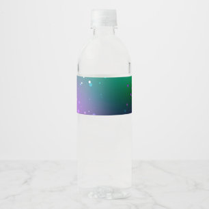 Étiquette Pour Bouteilles D'eau Fond violet festif de Mardi Gras