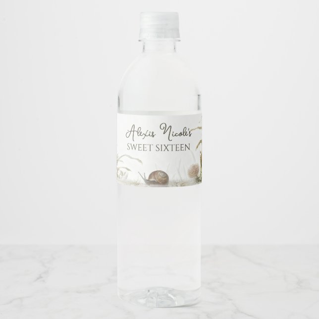 Étiquette Pour Bouteilles D'eau Forêt enchantée Ethereal (Devant)