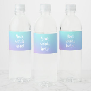 Étiquette Pour Bouteilles D'eau Forme libre Pastel Gradient Bouteille d'eau Étique