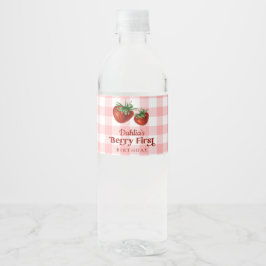 Étiquette Pour Bouteilles D'eau Fraise 1er anniversaire Berry Premier anniversaire
