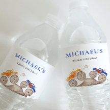 Fun Monster Trucks Étiquette de bouteille d'eau