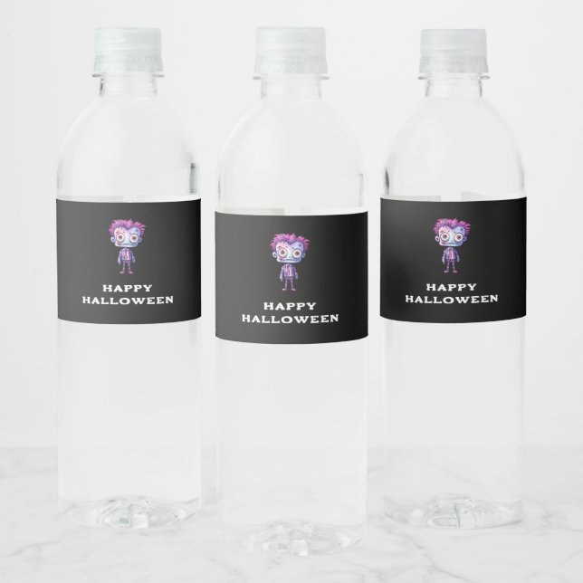 Étiquette Pour Bouteilles D'eau Funny Frankenstein Monster Halloween Fun (Bouteilles)