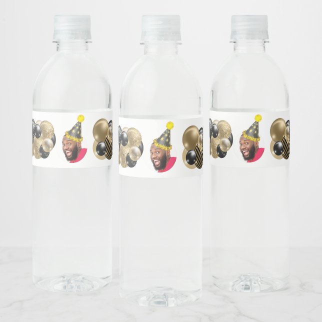 Étiquette Pour Bouteilles D'eau Funny Photo 30e anniversaire (Bouteilles)