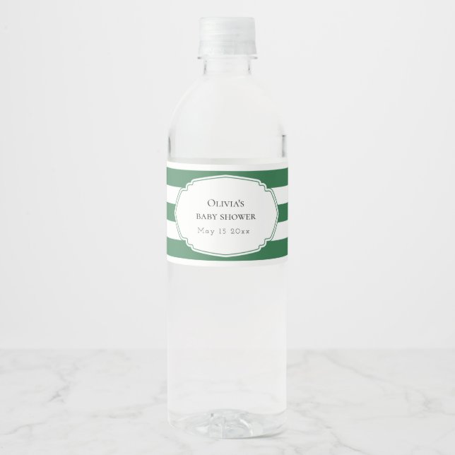 Étiquette Pour Bouteilles D'eau Golf vert (Devant)