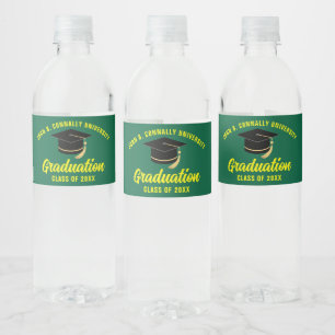 Étiquette Pour Bouteilles D'eau Green Yellow Custom School Party