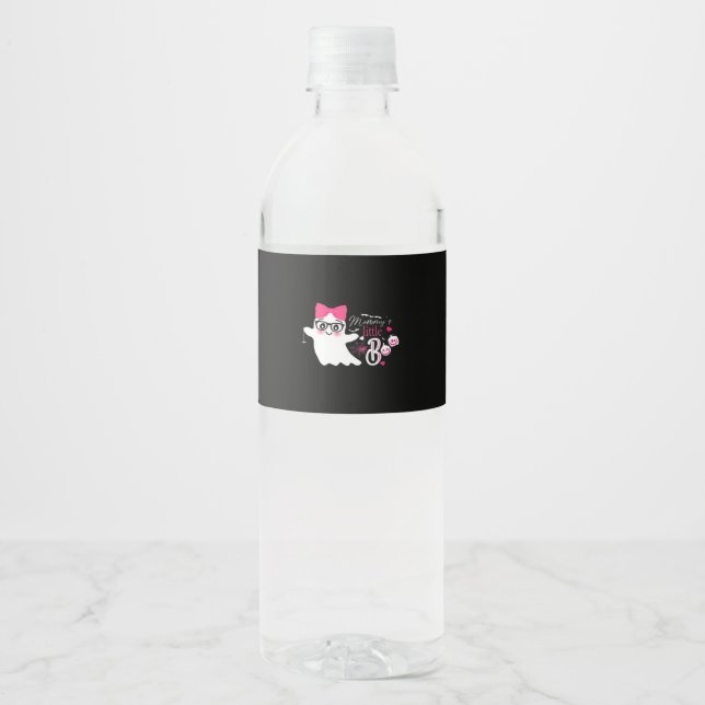 Étiquette Pour Bouteilles D'eau Halloween du petit garçon de maman (Devant)