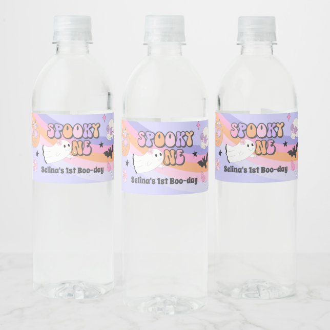 Étiquette Pour Bouteilles D'eau Halloween Super Cute Ghost fête d'anniversaire (Bouteilles)