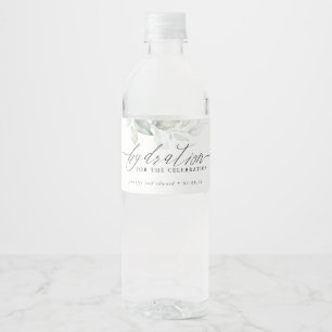 Étiquette Pour Bouteilles D'eau Hydration pour la fête - Mariage de verdure